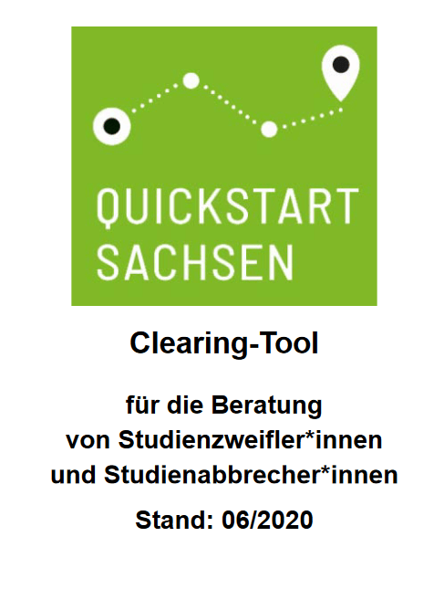 Vorschaubild zur Titelseite des Clearingtools f&uuml;r die Beratung von Studienzweifelnden und Studienabbrechenden