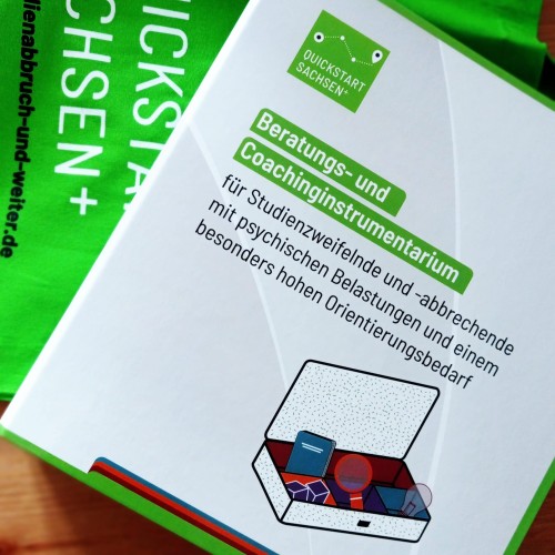 Foto des Ordners "Beratungs- und Coachinginstrumentatium" aus dem Projekt Qucikstart Sachsen plus