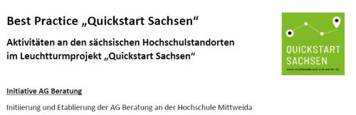 Vorschaubild zu einem Best Practice-Beispiel aus Mittweida im Projekt Quickstart Sachsen plus