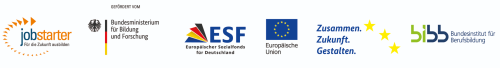 Logoleiste der F&ouml;rdermittelgeber im Projekt Plan B(eruf)